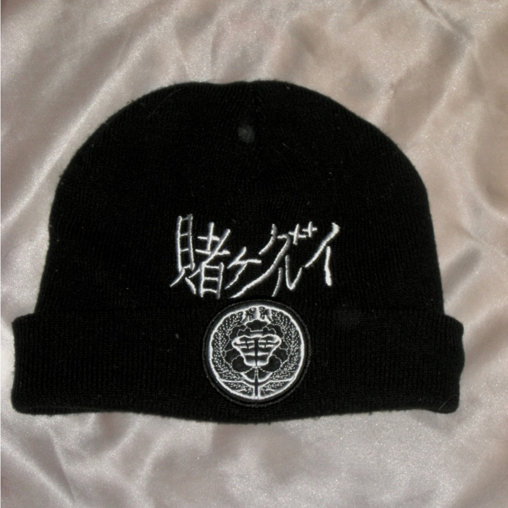 Black Embroidered Kakegurui Beanie🩸♦️♥️